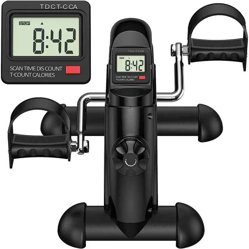 YOSUDA Mini Exercise Bike, Under Desk Bike Pedal Exerciser for Arm/Leg Exercise, Adjustable Magnetic Resistance Desk Cycle