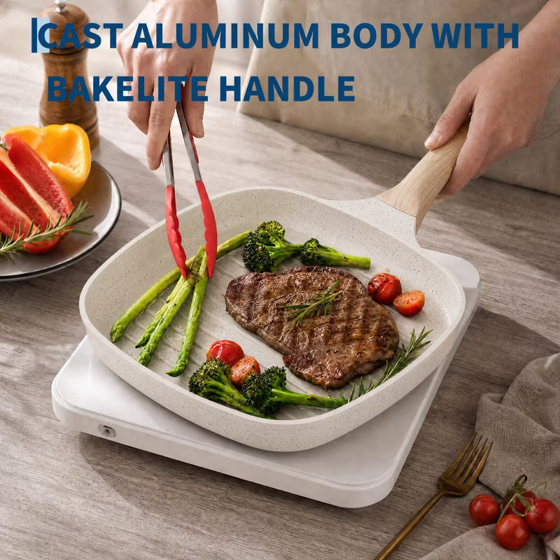 31Pcs Nonstick Ceramic Cookware Set for Induction - Pots & Pans Set with Frying Pans, Saucepans, Stockpot, Steamer & Utensils