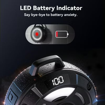 Bluetooth Shower Speaker,Portable Bluetooth 5.4 Speaker,24W Stereo Bass,RGB Lights,Wireless IPX7 Waterproof Speakers