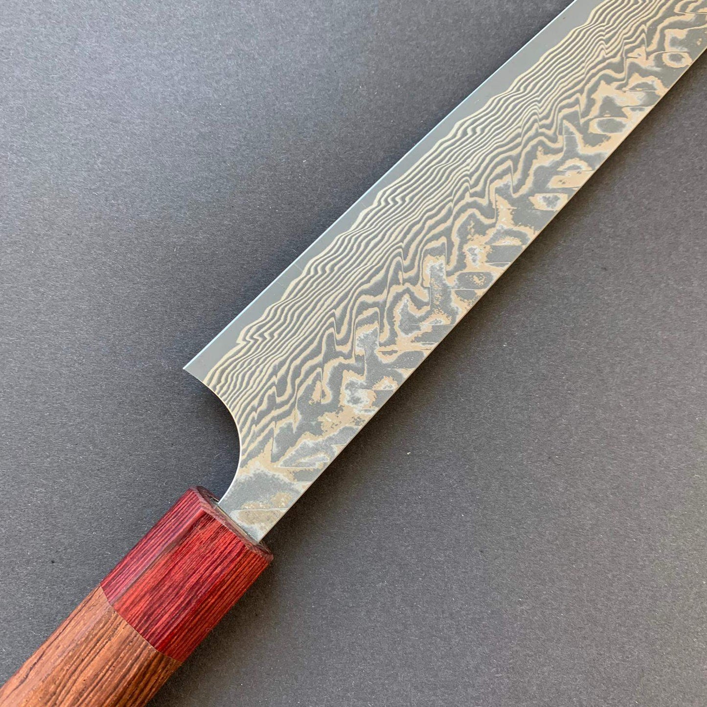 Sujihiki knife, SG2 powder steel, damascus finish - Kato