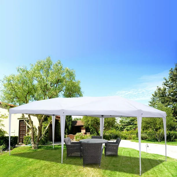 SalonMore Ez Pop up Canopy Tent Outdoor Folding Patio Gazebo Shade 10'x20' White