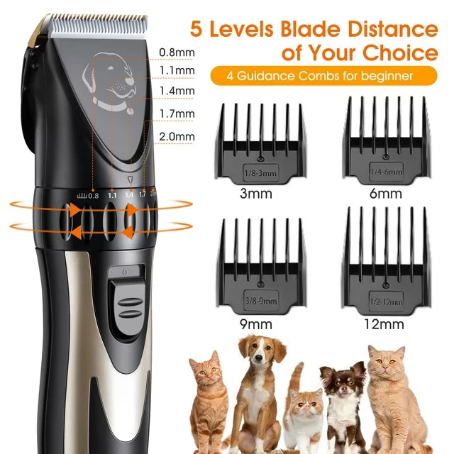 ifanze Dog Clippers Best Choice For Pets, Dog Clippers For Thick Fur Has Safe And Sharp Blade, Electric Dog Clippers Heavy Duty With Low Vibration, Wahl Dog Groom Clippers For All Pets, Black