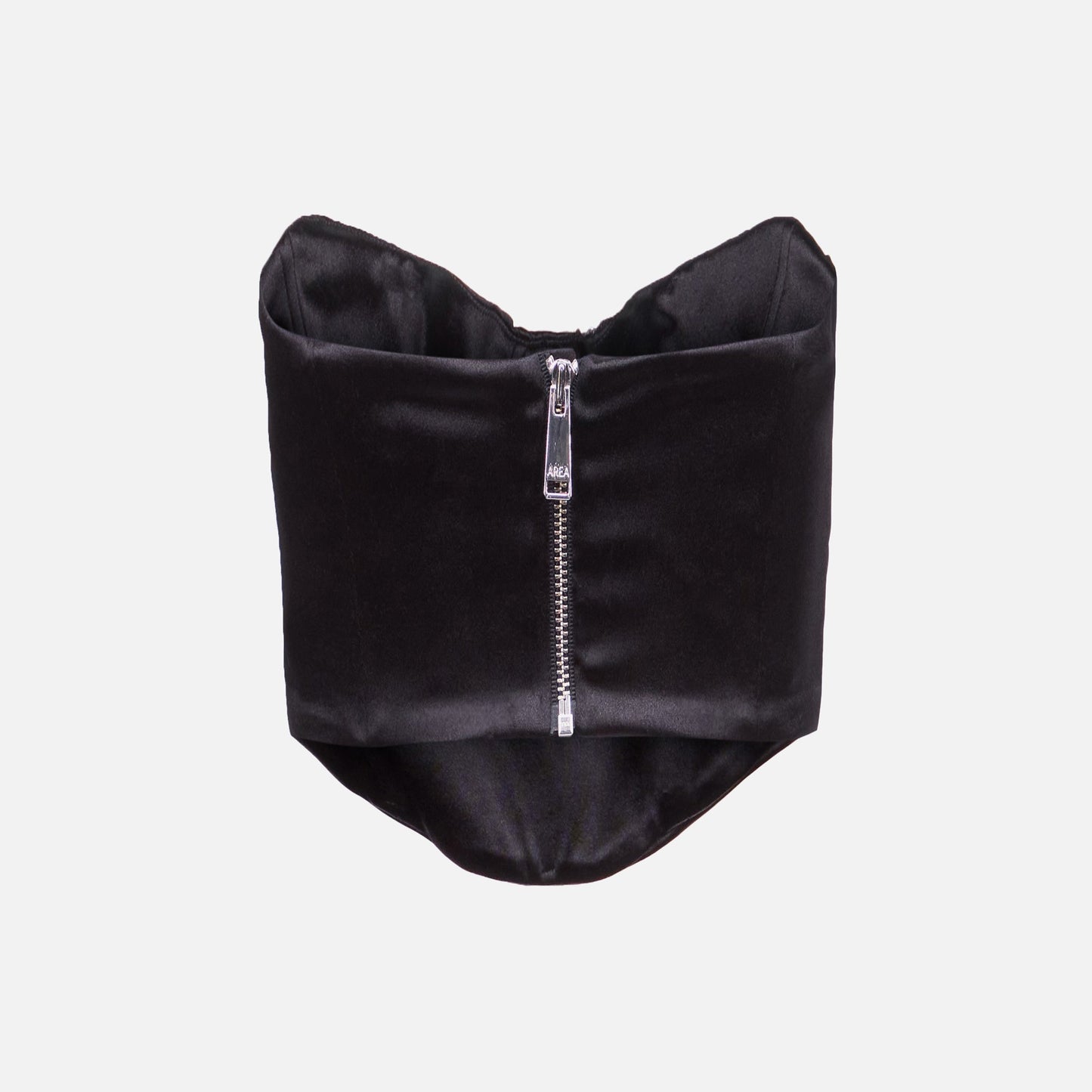 Area Crystal Cut Drapped Bustier - Black