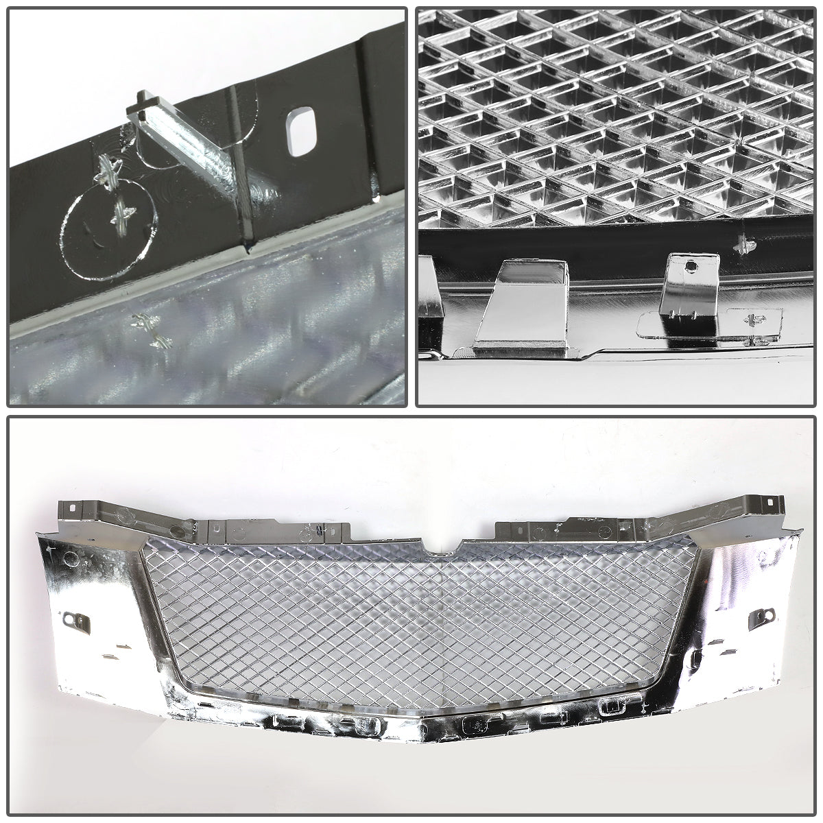 07-14 Cadillac Escalade ESV/EXT Front Grille - Badgeless Diamond Mesh - Chrome