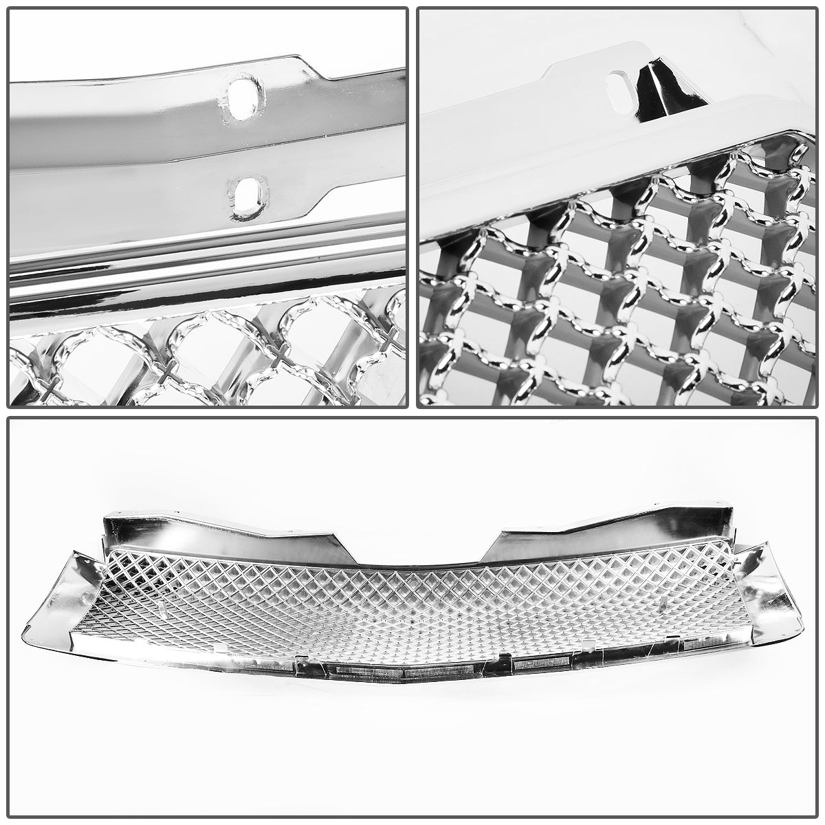 07-14 Chevy Tahoe Suburban 1500 2500 Front Grille - Badgeless Diamond Mesh - Chrome