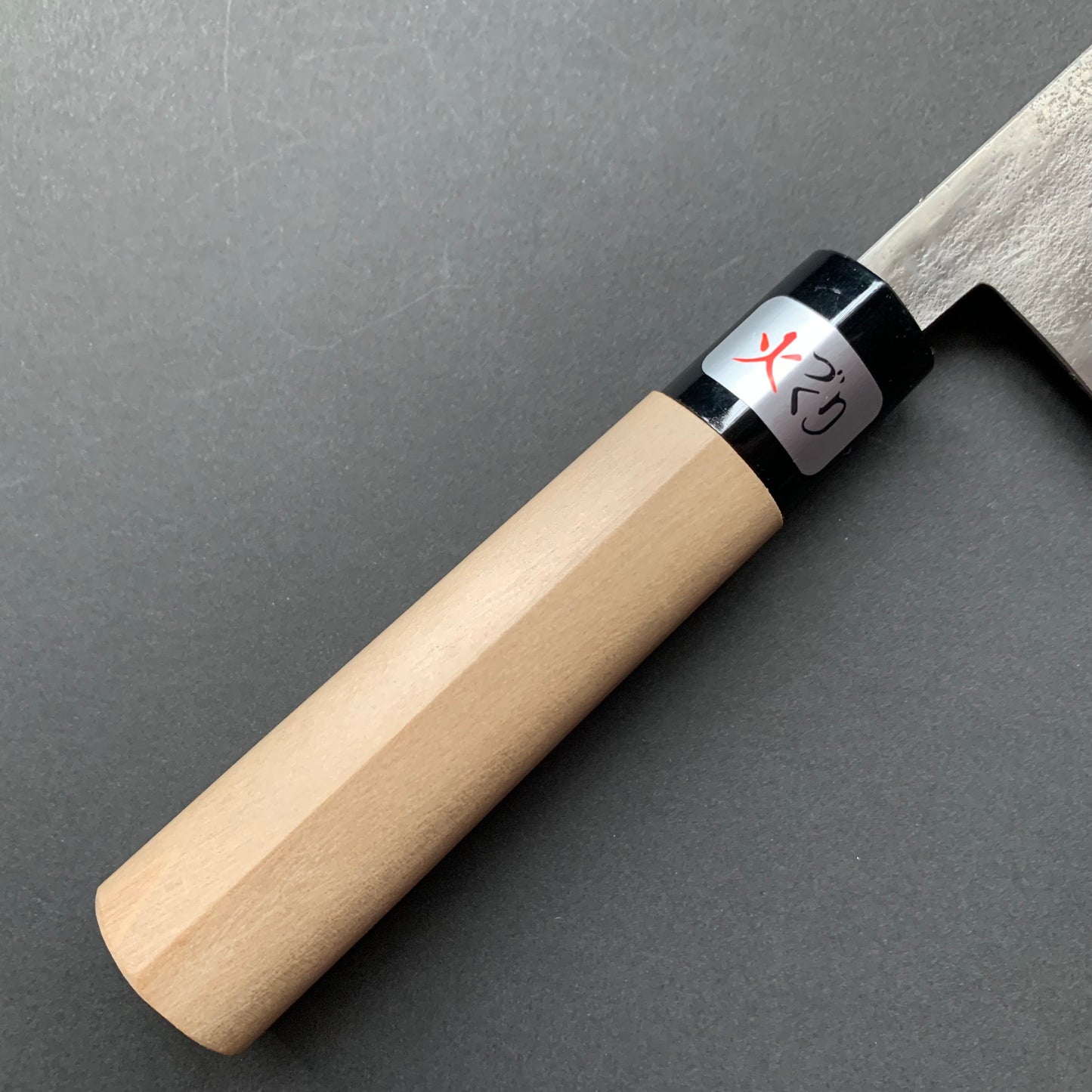 Gyuto knife, Shirogami 1 with stainless steel cladding, Nashiji finish, Nashiji range, wa handle - Fujiwara