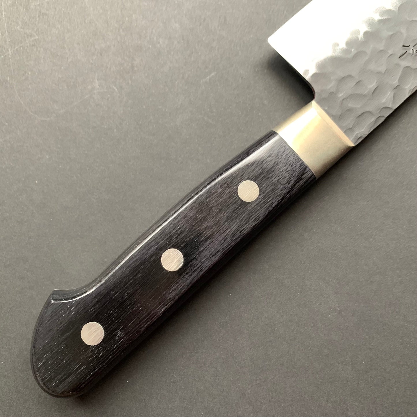 Kiritsuke knife, aogami super, ss-clad, kurouchi finish - Ohishi