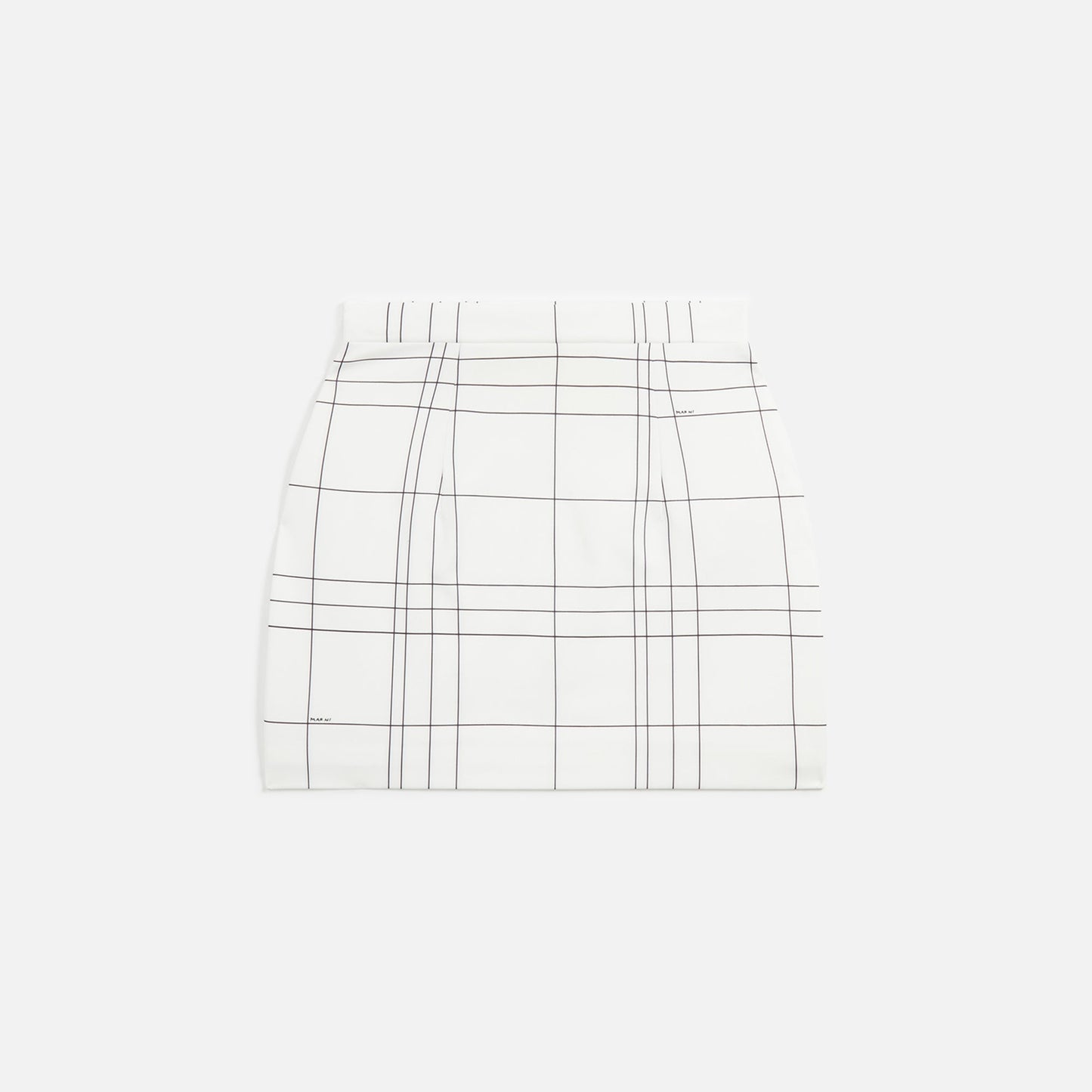 Marni Thin Check Skirt - Stone White