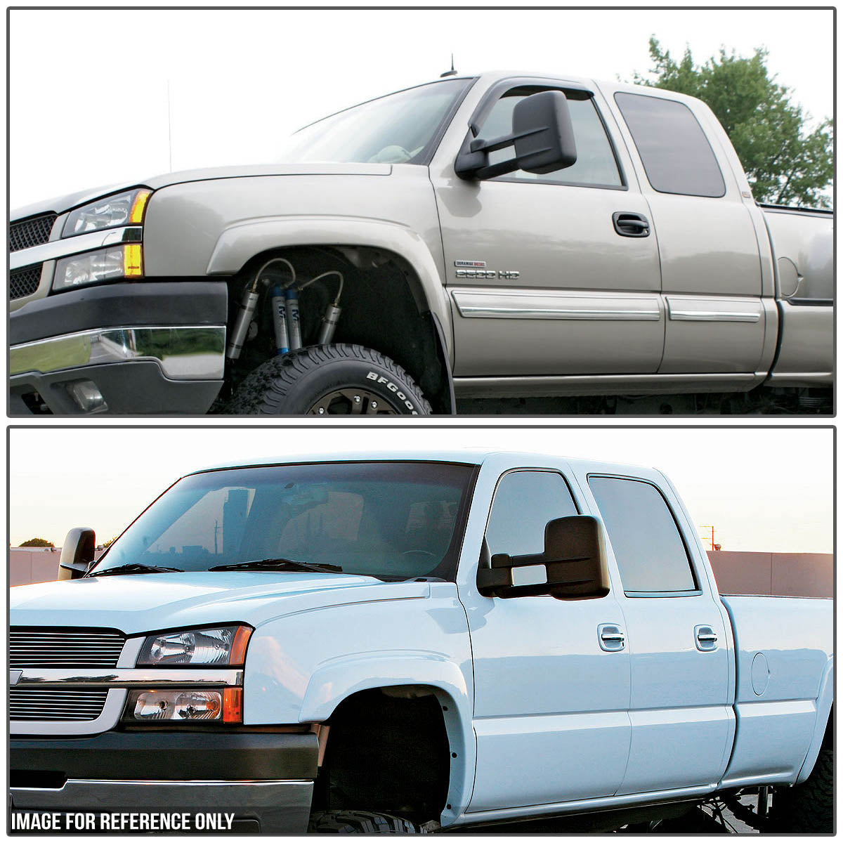 Manual Towing Mirrors (Pair)<br>99-06 Chevy Silverado, GMC Sierra