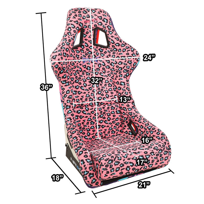 Vegan Micro Fiber Fixed Back Racing Bucket Seat - FRP-302-PK-SAVAGE