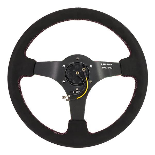 350mm 3 in. Deep Forrest Wang Signature Alcantara Steering Wheel - RST-036TROP-FW
