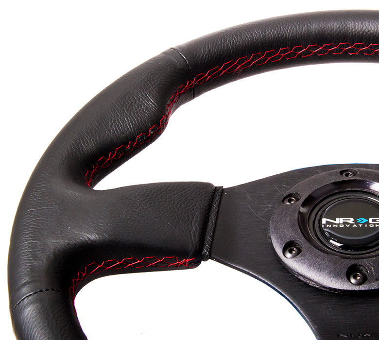 320mm Leather Grip Steering Wheel - RST-012R-RS