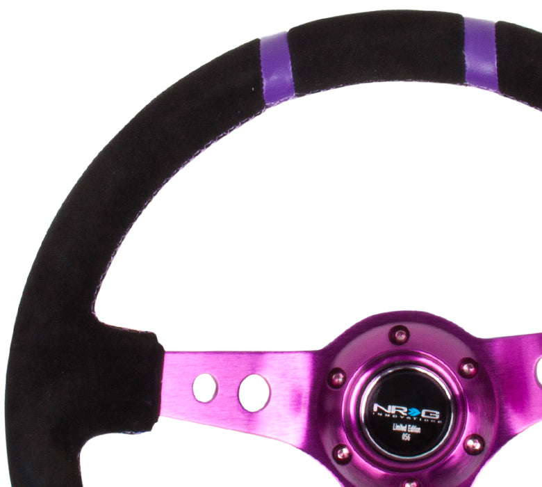 350mm 3 in. Deep Dish Suede Grip Steering Wheel - RST-016S-PP