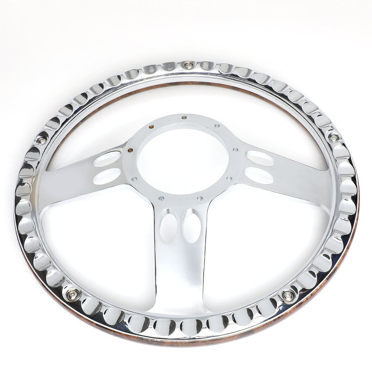 343mm 2.25 in. Deep Dish Banjo Style Wood Grain Grip Steering Wheel