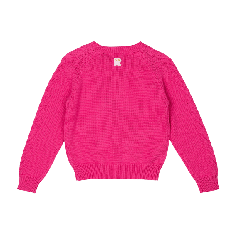 HOT PINK KNIT CARDIGAN