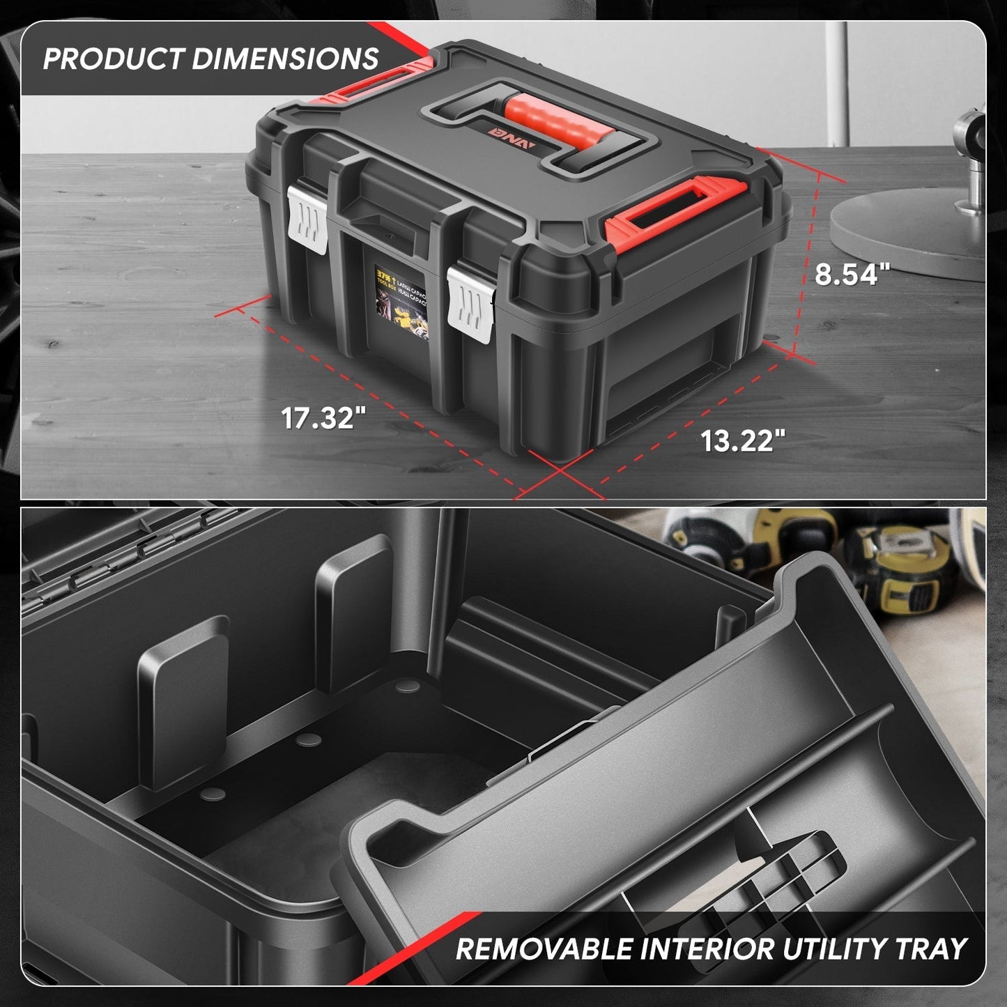 Multi-Purpose Tool Box <br> w/Removable Tray