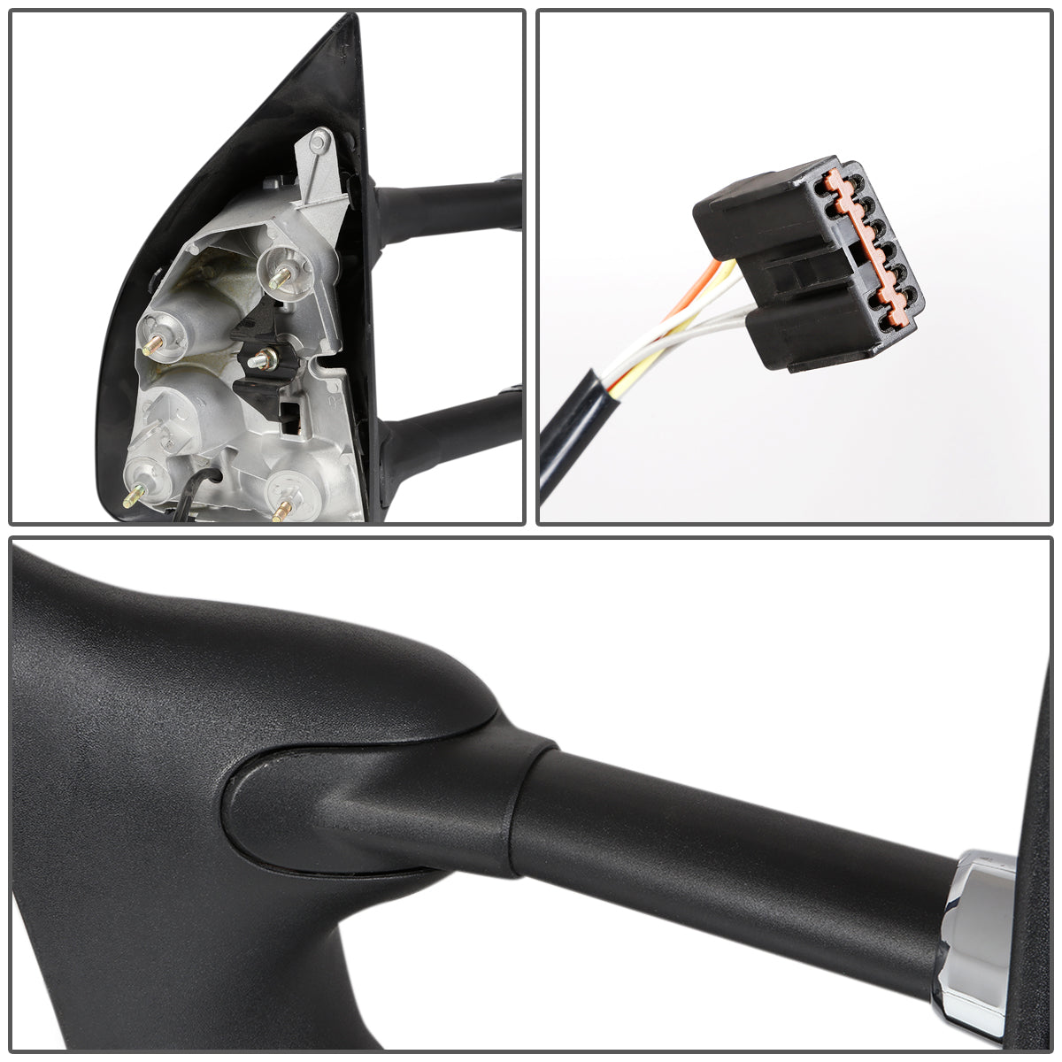 Chrome Powered Heated Towing Mirrors (Pair)<br>99-07 Ford F250 F350 F450 F550 Super Duty
