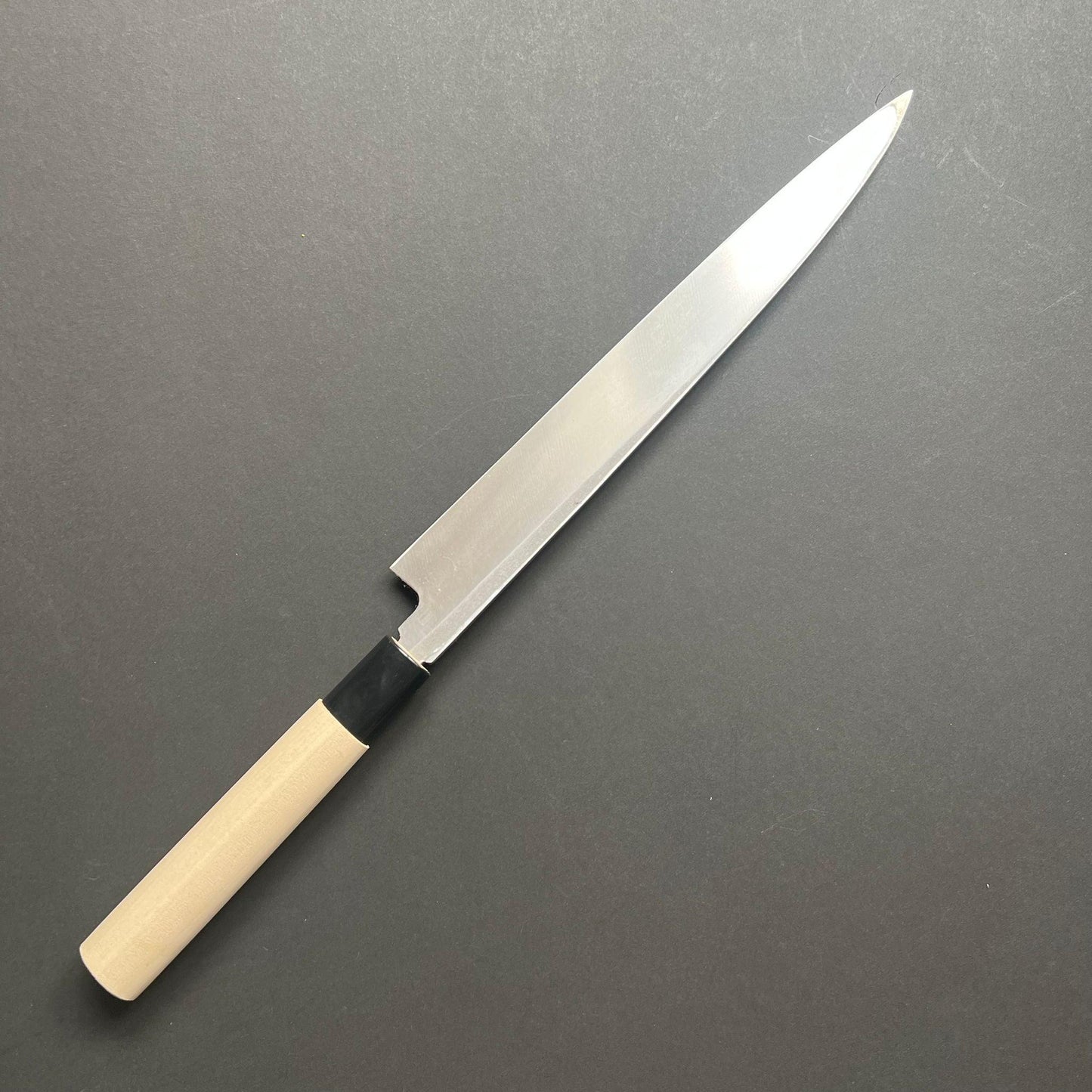 Yanagiba Knife, Stamped Shirogami 2 Carbon Steel, Iron Clad, Polished Finish - Ittetsu