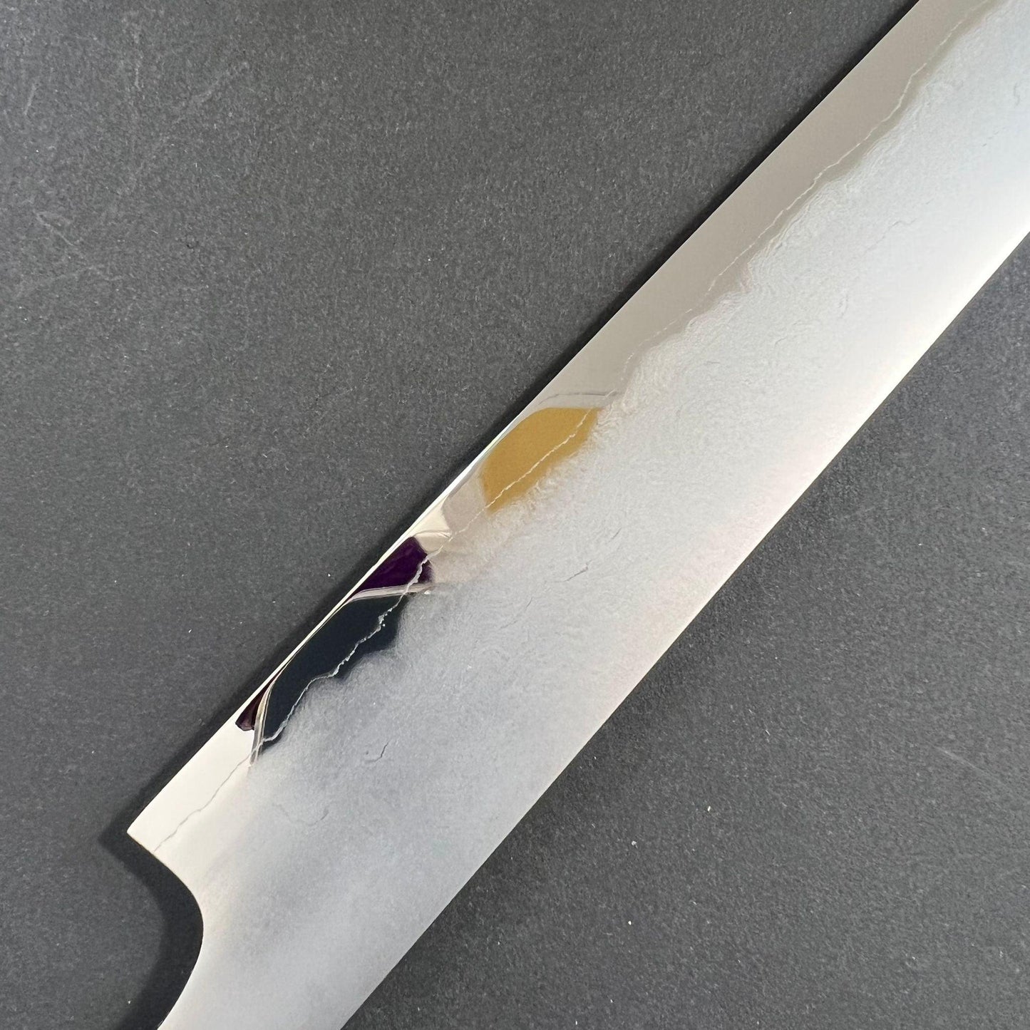 Sujihiki knife, Shirogami 2 with iron cladding, Kasumi finish, Katana Jihada series - Hatsukokoro