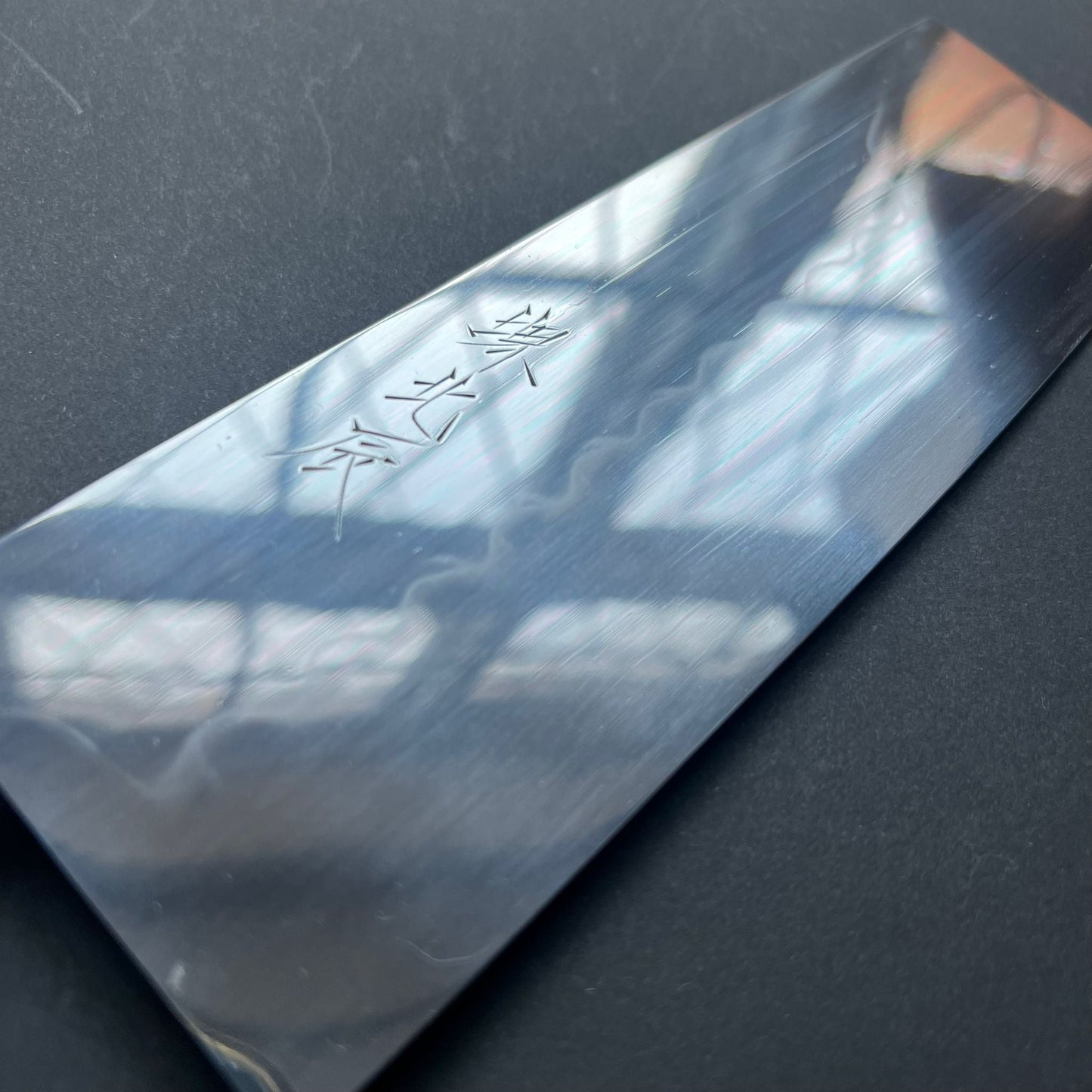 Honyaki Nakiri knife, Shirogami 2 Carbon steel, mirror polish finish - Ikeda