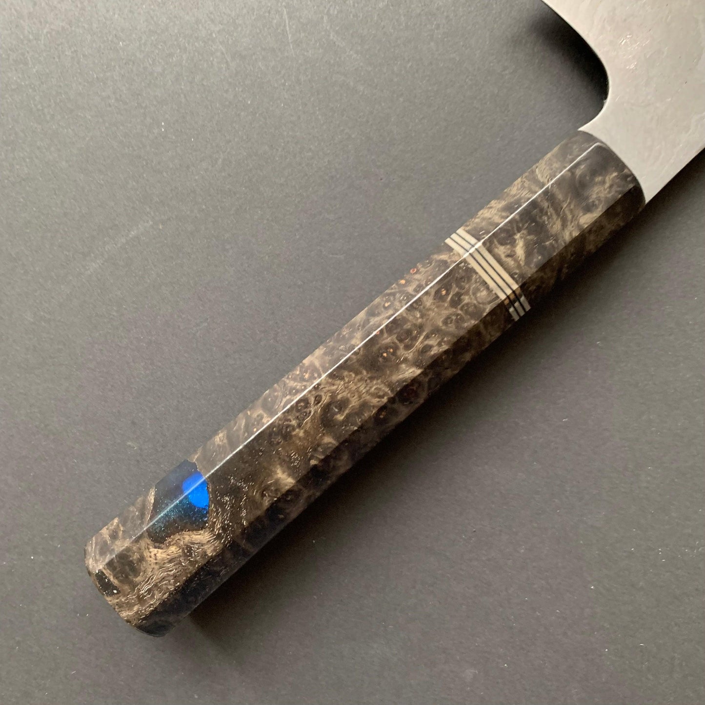 Kiritsuke Gyuto knife, Aogami 2 with wrought iron cladding - Nigara