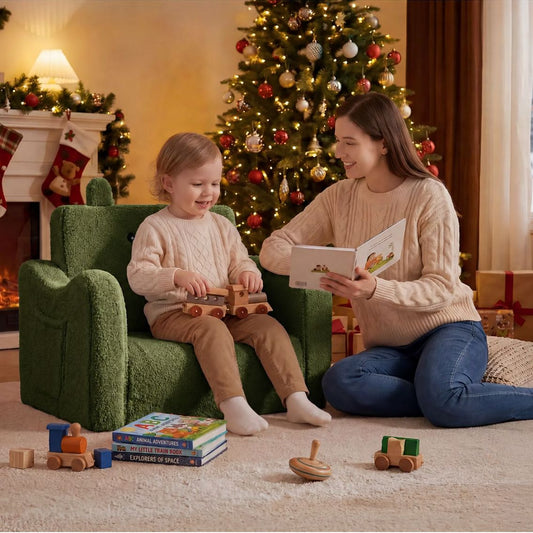 Convertible 2-in-1 Toddler Sofa Chair Baby Flip-Open Lounger Bed