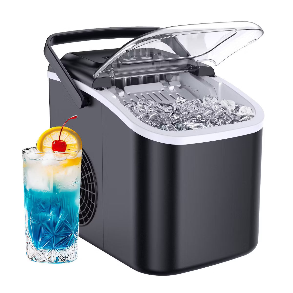 EUHOMY 26.5lbs Countertop Bullet Ice Maker