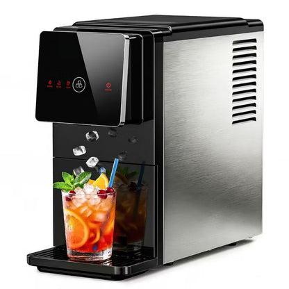 Simzlife Nugget Ice Maker and Dispenser, 30 Lbs./24H, One-Tap Auto Soft Chewable Ice Dispensing, Self-Cleaning, Black