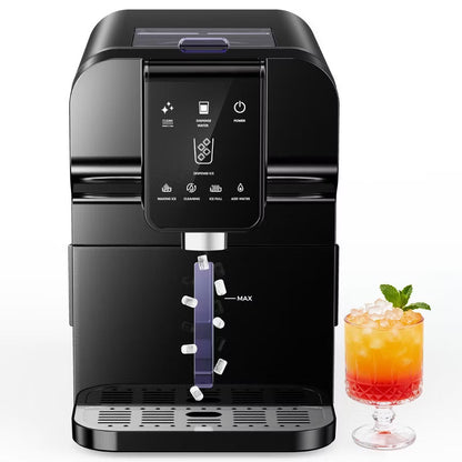 Simzlife Nugget Ice Maker and Dispenser, 30 Lbs./24H, One-Tap Auto Soft Chewable Ice Dispensing, Self-Cleaning, Black