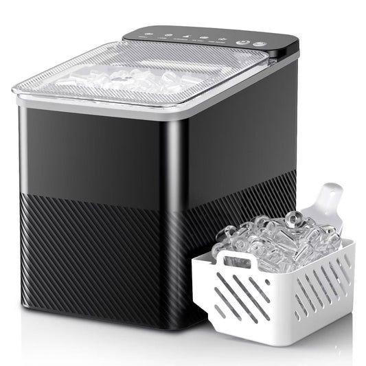 EUHOMY 26.5lbs Portable Countertop Bullet Ice Maker Black