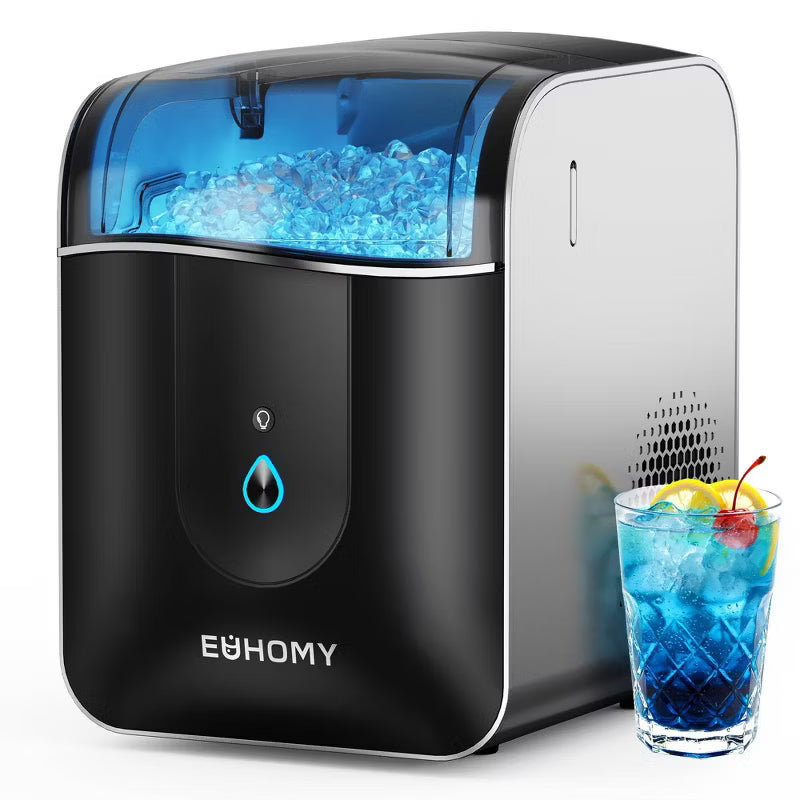 EUHOMY 40lbs Smart Nugget Ice Maker Countertop with APP Remote Control