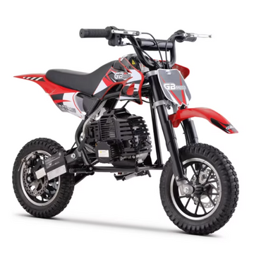 Hoverheart Gas Dirt Bike, 50cc 4 Stroke Gas Powered Kids Off Road Motorcycle (Model DB4S004) with Off Road Tire, Suspensions, Disc Brakes, Max Load 165Lbs, Up to 25Mph, NO OIL MIX REQUIRED