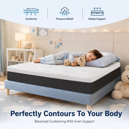 Wuleitex 12 inch Queen Gel memory sponge mattress, medium hardness, quiet sleep every day , mattress in a box