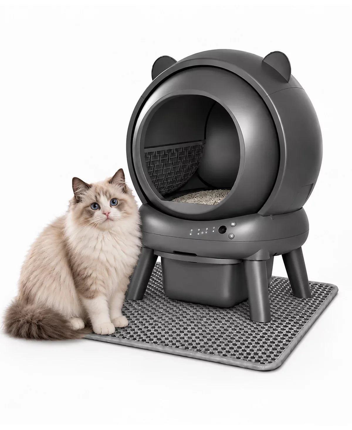 App Controlled Self-Cleaning Litter Box with Quiet Operation & Odor Management