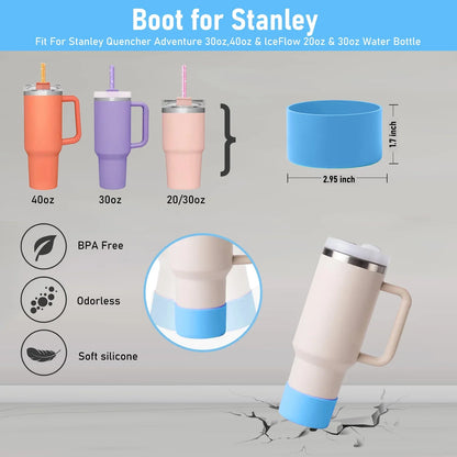 CHIKIXSON Cup Accessories Set Compatible with Stanley Cup Tumbler 40oz  30oz, Cup not included, Blue