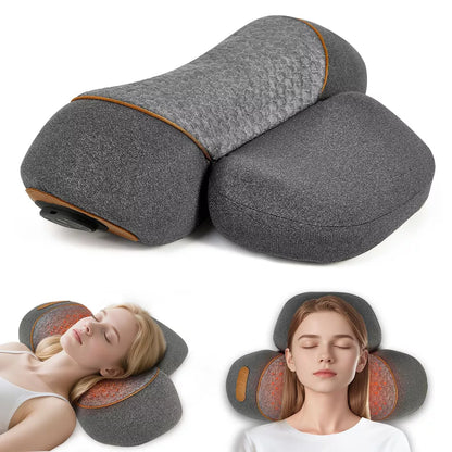 Morfone Heating&Massage Neck Pillow, Neck and Shoulder Massager for Neck Pain Relief, Cervical Massage Pillow for Back&Shoulders