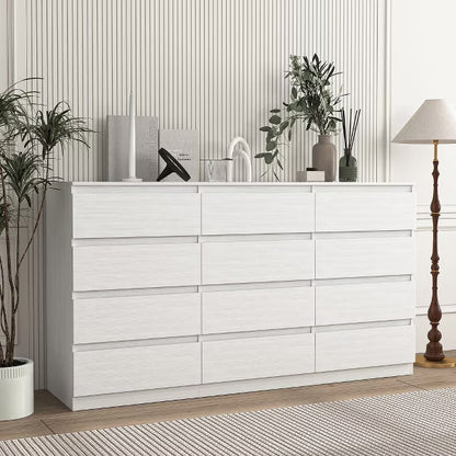 Resenkos Modern Mid Century 6 Drawer Wide Dressers Chests for Bedroom, Chest of Drawer Organizer
