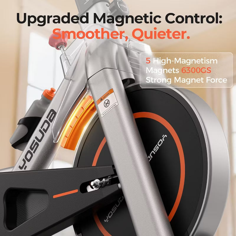 YOSUDA Plus Model Magnetic Exercise Bike,Indoor Cycling Bike Stationary,350LB Weight Capacity,Tablet Holder,Stationary Bike for Cardio Training
