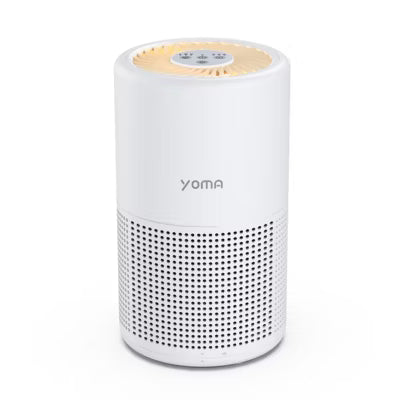 YOMA Air Purifier with HEPA Filter – Ultra Quiet 24dB Compact Air Cleaner for Bedroom, Home & Office, Removes Allergens, Pet Hair, Dander, Smoke