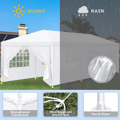 HOTEEL 10X30 FT Party Tent with Removable Sidewalls for Parties Carpas para Fiestas, Weddings, BBQ