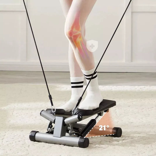 VisioGear Mini Stepper for Home Exercise, Portable Full Body Workout Stepper Machine, Gray, 16.5*9.1*18.7