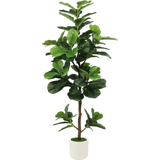 FAPO Set of 2 Artificial Lavender Topiary Ball with Ground Spike, UV Resistant Fake Evergreen Shrub for Outdoor Planters & Porch