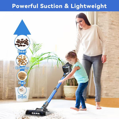UMLO N3S Cordless Vacuum Cleaner for Home, Ultra-Lightweight with 2200 mAh Battery, 40 Mins Max Runtime, Rechargeable Vacuum