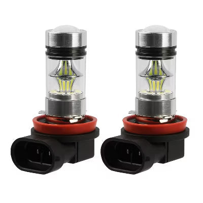 2-Pack H8/H9/H11 LED Fog and DRL Bulbs, 6000K White Light, 1000 Lumens and 360-Degree Beam, IP65 Water-Resistant Design