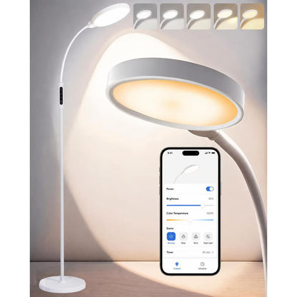 Morfone 10 Light Full Spectrum Therapy Lamp with APP Control High CRI LED Light Therapy Floor Lamp