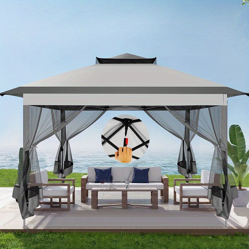 COBIZI Pop Up Gazebo 11x11FT One-Push Canopy Tent, Carpas Para Patio