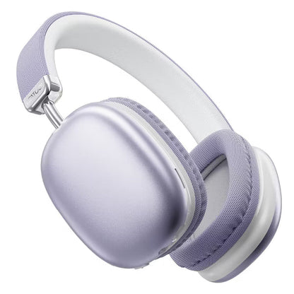 SY-BT1632 Purple Over-Ear Bluetooth Headphones: 40mm Bass Driver, Bluetooth 5.3 Dual-Mode, 40hr Battery, Comfort Fit