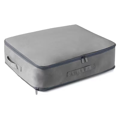 Large Foldable Storage Bag For Comforter Quilt Blanket Clothes Pillows Beddings Self Compression Organizer For Duvet Closet Storage Containers With Du