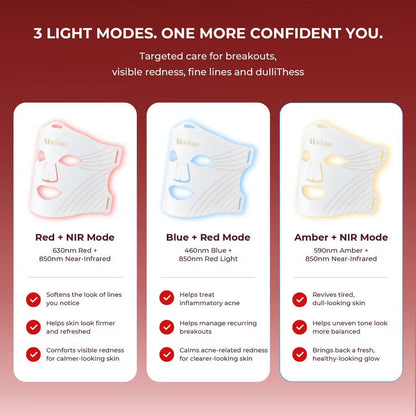 Morfone 276 LED 850nm NIR Red Light Therapy Mask 4 Modes LED Face Therapy Mask with Cooling Function