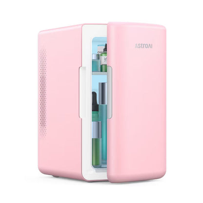AstroAI Mini Fridge 6 Liter/8 Cans Beverage Skincare Fridge for Dorm Room Bedroom Pink